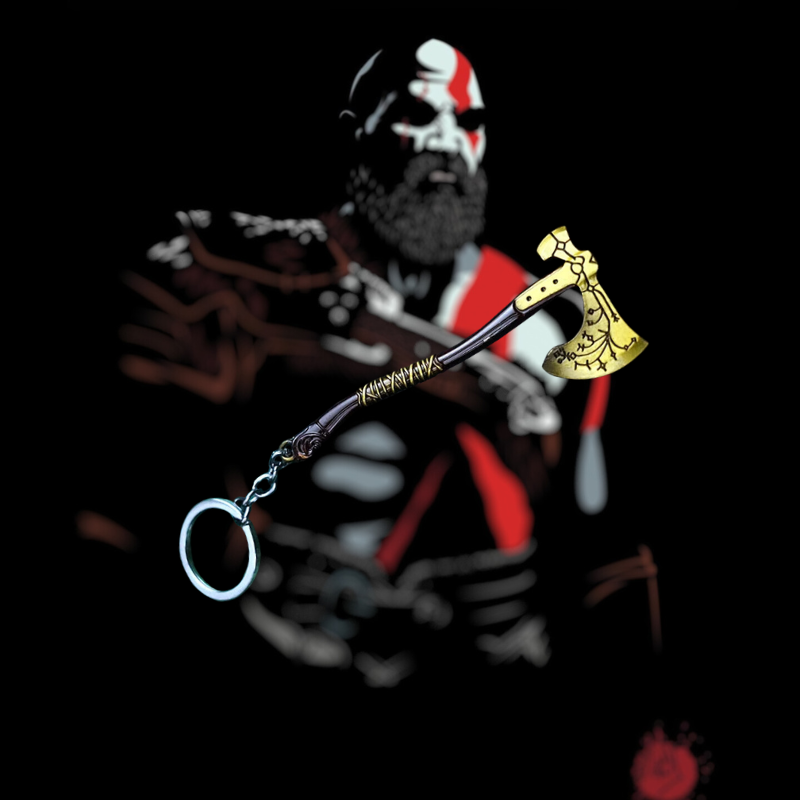 GOD OF WAR KEYCHAINS (Shield - Leviathan axe - Blades of chaos )